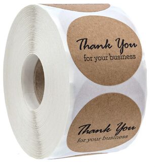 1 Inch Ronde Zwarte "Dank U Voor Uw Bestelling" Stickers Seal Labels 50Pcs Stickers Scrapbooking Voor Pakket briefpapier Sticker YH214-50stk