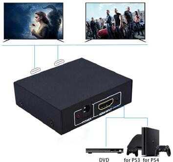 1 Ingang 2 Uitgang 19 Pins Vrouwelijke Hdmi-Compatibel Splitter Vga Video Converter Voor Dvd Speler UK plug