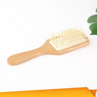 1 Kam Haarverzorging Borstel Massage Houten Spa Massage Kam 2 Kleur Antistatisch Haar Kam Massage Hoofd Bloedsomloop Bevorderen Beige