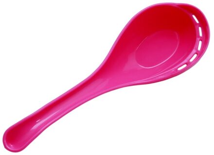1 Lange Handvat Dual-Gebruik Side Lekkende Soep Lepel Portie Soep Filtering Grote Lepel Keuken Servies Lepel roos rood