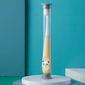 1 Leuke Cartoon Zachte Tandenborstel Voor Kinderen, Geschikt Voor 1-3 Jaar Oud Meisje, Jongen, kind, Baby Tooth Schoonmaak Tool 1stk oranje