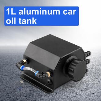 1 Liter 1000 Ml Universele Auto Aluminium Olie Catch Tank Geanodiseerd Zwarte Olie Kan 1L Brandstoftank