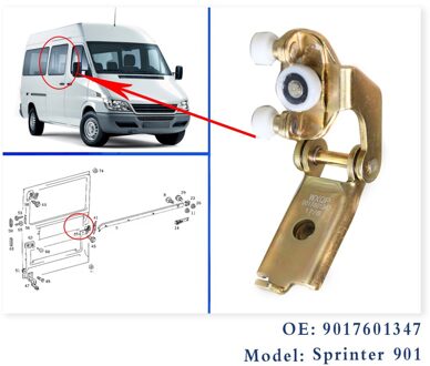 1 Lot Midden Schuifdeur Scharnier Roller Past Voor Merc Sprinter 1995-2006 9017601347 5103590AA