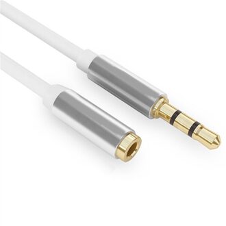 1 M/3 M/5 M Aux Kabel 3.5Mm Audio Extension Kabel Jack Man-Vrouw Hoofdtelefoon kabel For A Auto Oortelefoon Speaker wit / 2m