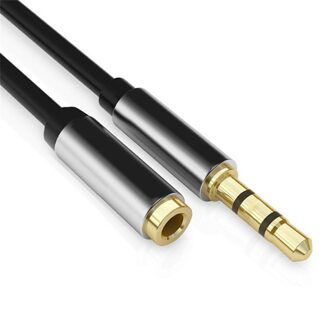 1 M/3 M/5 M Aux Kabel 3.5Mm Audio Extension Kabel Jack Man-Vrouw Hoofdtelefoon kabel For A Auto Oortelefoon Speaker zwart / 1m