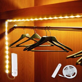1 M-3 M LED Onder Kast Verlichting PIR Motion Sensor LED Onder Kast Licht LED Strip Led Lamp poort Licht Keuken Trap Garderobe Cold wit 1M