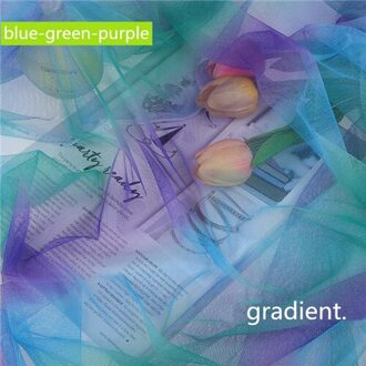 1 M Gradiënt Regenboog Tule Afrikaanse Stof Diy Baby Shower Tutu Rok Tafelkleed Stoel Sash Wedding Party Home Decorations doek 4