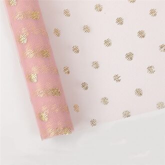 1 M/Roll Wassen Goud Golf Punt Kant Mesh Bloem Cadeaupapier Diy Plakboek Craft Papier Bloemisten Levert Decoratieve materiaal 50 Cm roze