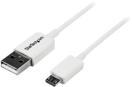 1 m witte micro USB-kabel A naar micro B