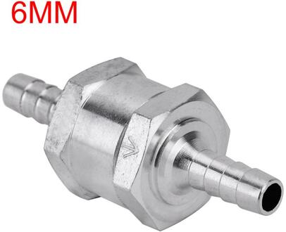 1 Manier 6Mm Kleppen Aluminium Brandstof Non Return Terugslagklep Fit Benzine Diesel Brandstof Unidirectionele Terugslagklep Vervanging onderdelen
