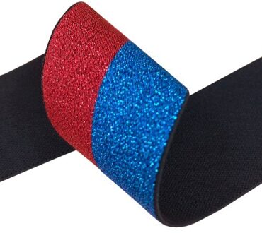 1 Meter 40mm Kleur Gestreepte Ui Zijde Jacquard Elastische Bands Polyester Hoge Elastische Kant Lint DIY Sweing Kleding Accessoires rood blauw