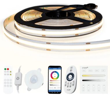1 meter helder wit led strip cob met 504 leds per meter - complete set