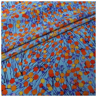 1 Meter Oogst Herfst Fruit Jet Printen Zomer Zijden Jurk Shirt Crêpe De Chine Stof