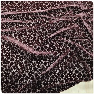 1 Meter Rood Donker Hoogwaardige Zijden Bodem Doek Hollow Out Echte Fluwelen Jurk Cheongsam Shirt Stof