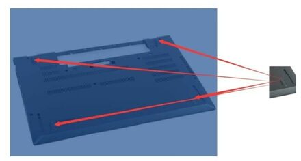 1 Notebook Rubber Foot for Lenovo Think T570 P5T580 P52S & etc. - small