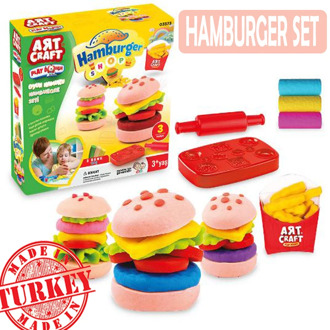 1 or 2 SET Hamburger Kids Colorful Play Doh-Dough CE Approved Fun Montessori Education Skills Non-Toxic plastic From Turkey