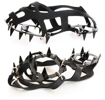 1 Paar 18 Tanden Stijgijzers Non-Slip Ice Sneeuw Klimmen Anti-Slip Schoen Covers M/L Spike cleats Stijgijzers Anti-Slip Overschoenen