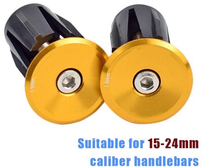 1 Paar 2 Paar Fiets Grips Handle Bar Ends Cap Bmx Mtb Stuur Stekkers Fietsstuur Weg Mountainbike Fiets accessoires Goud