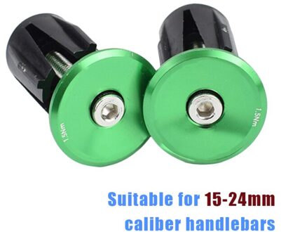 1 Paar 2 Paar Fiets Grips Handle Bar Ends Cap Bmx Mtb Stuur Stekkers Fietsstuur Weg Mountainbike Fiets accessoires groen