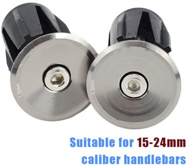 1 Paar 2 Paar Fiets Grips Handle Bar Ends Cap Bmx Mtb Stuur Stekkers Fietsstuur Weg Mountainbike Fiets accessoires Sliver
