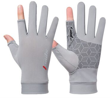 1 Paar 3 Vingerloze Vissen Handschoenen Ademend Sneldrogend Anti-Slip Vissen Handschoenen Voor Unisex Vissen Vangen Handschoenen grijs