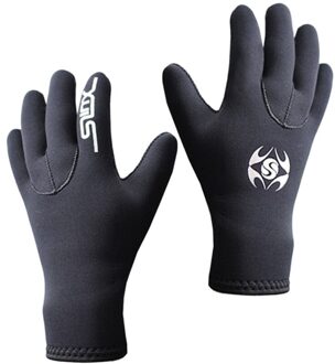 1 Paar 3Mm Neopreen Duiken Anti-Slip Snorkelen Onderwater Zwemmen Apparaat-Size zwart