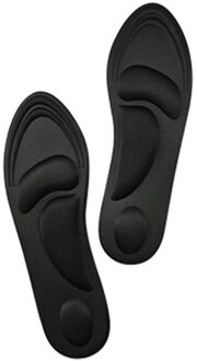 1 Paar 4D Sport Spons Zachte Binnenzool Hoge Hak Schoen Pad Pijnbestrijding Arch Ondersteuning Kussen Pad CMG786 zwart