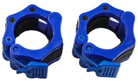 1 Paar 50Mm Halterstang Gespen Man Gewichtheffen Barbell Klemmen Kragen Lock Fitness Musculation Standaard Plastic Gesp Lock Blauw
