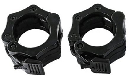 1 Paar 50Mm Halterstang Gespen Man Gewichtheffen Barbell Klemmen Kragen Lock Fitness Musculation Standaard Plastic Gesp Lock zwart