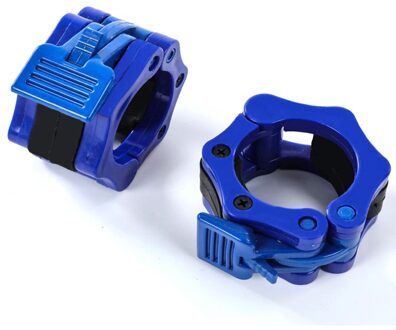 1 Paar 50Mm Spinlock Kragen Barbell Kraag Slot Dumbell Clips Klem Gewichtheffen Bar Gym Halter Fitness Body Building gereedschap Blauw