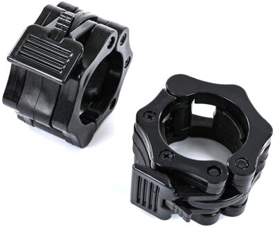 1 Paar 50Mm Spinlock Kragen Barbell Kraag Slot Dumbell Clips Klem Gewichtheffen Bar Gym Halter Fitness Body Building gereedschap zwart