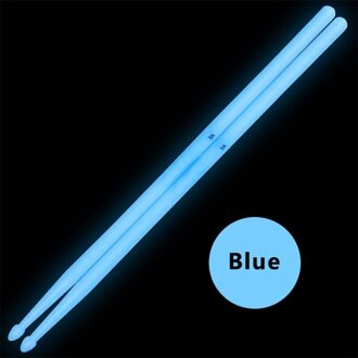 1 Paar 5A Lichtgevende Drum Stok Drum Set Fluorescerende Drumsticks Glow In The Dark K1AC blauw