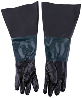 1 Paar 600 Mm Duurzaam Zachte Zware Beschermende Zandstralen Vervanging Machine Handschoenen Voor Sandblaster Zandstralen Kast Werk