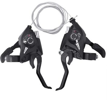 1 Paar 7/21 Speed Mtb Fiets Links Rechts Shifter Remgrepen Aluminium Legering Fiets Derailleur