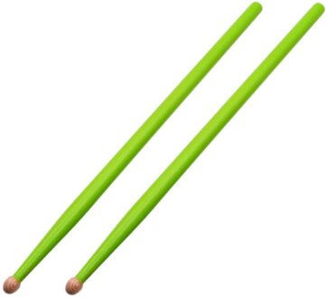 1 Paar 7A Maple Drum Sticks Voor Kids Houten Antislip Drumsticks Elektronische Drum Rack Drumsticks Jazz Drum Percussie Instrument groen