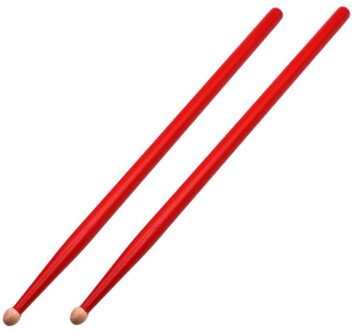 1 Paar 7A Maple Drum Sticks Voor Kids Houten Antislip Drumsticks Elektronische Drum Rack Drumsticks Jazz Drum Percussie Instrument rood