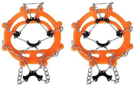 1 Paar 8 Tanden Ice Sneeuw Grips Stijgijzers Winter Wandelen Klimmen Schoenen Schoenplaten Keten Outdoor Schoen Cover Schoen spikes Grips B