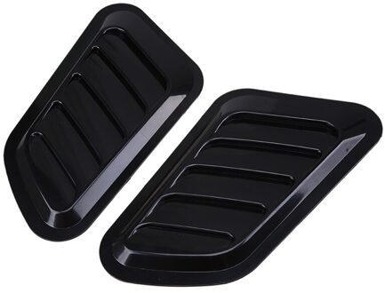 1 Paar Abs Auto Voorkant Motorkap Decoratieve Air Flow Intake Scoop Turbo Bonnet Vent Cover Hood Fender matte zwart