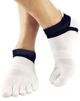 1 Paar Ademend Unisex Mannen Vrouwen Sokken Sport Ideaal Voor Vijf 5 Vinger Teen Schoenen Effen Kleuren Sokken Mannen EU38-43