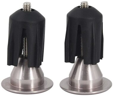1 Paar Aluminium Mtb Stuur Grips Pluggen Caps Fietsstuur Stekkers Fiets Grips Caps Covers Voor Fietsstuur Accessoires zilver