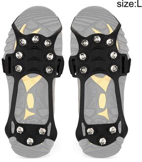 1 Paar Anti-Slip 10 Tanden Ijs Stijgijzers Tractie Cleat Voor Schoenen Laarzen Outdoor Wandelen Klimmen Qw Blauw