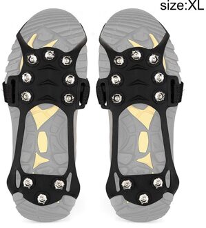 1 Paar Anti-Slip 10 Tanden Ijs Stijgijzers Tractie Cleat Voor Schoenen Laarzen Outdoor Wandelen Klimmen Qw groen