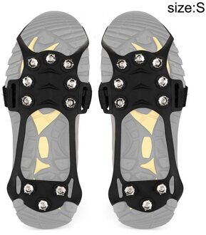 1 Paar Anti-Slip 10 Tanden Ijs Stijgijzers Tractie Cleat Voor Schoenen Laarzen Outdoor Wandelen Klimmen Qw Rood