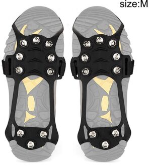 1 Paar Anti-Slip 10 Tanden Ijs Stijgijzers Tractie Cleat Voor Schoenen Laarzen Outdoor Wandelen Klimmen Qw wit