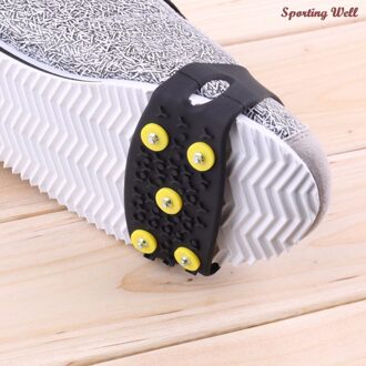 1 Paar Anti Slip 5-Stud Schoenen Covers Sneeuw Ijs Klimmen Spikes Grips Stijgijzers Schoenplaten Outdoor Duurzaam Reizen Inlegzolen gereedschap