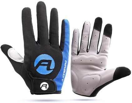 1 Paar Anti-Slip Zon-Proof Hoge Temperatuur Weerstand Mountainbike Warm Houden Touch Screen Handschoenen Voor outdoor Sport blauw / L
