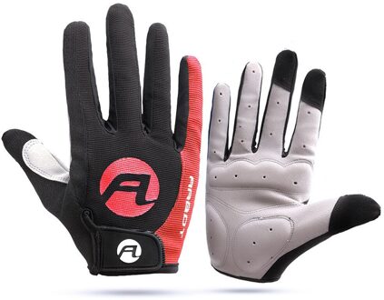 1 Paar Anti-Slip Zon-Proof Hoge Temperatuur Weerstand Mountainbike Warm Houden Touch Screen Handschoenen Voor outdoor Sport rood / L