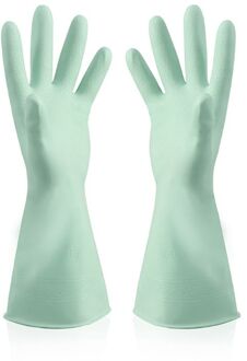 1 Paar Antislip Keuken Schotel Wassen Kleding Handschoenen Huishoudelijke Schoonmaakmiddelen Pvc Handschoenen groen / L