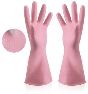 1 Paar Antislip Keuken Schotel Wassen Kleding Handschoenen Huishoudelijke Schoonmaakmiddelen Pvc Handschoenen Rood / L