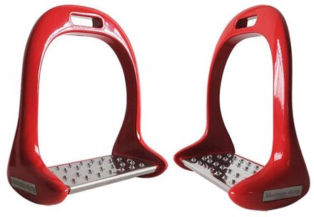 1 Paar Apparatuur Verdikte Anti Slip Loopvlakken Pedaal Buitensporten Rijden Paardensport Veiligheid Paard Stijgbeugels rood